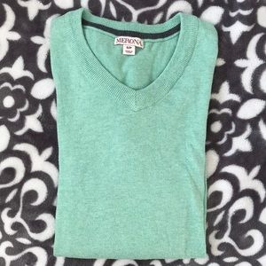 Merona v-neck cotton sweater, sz S